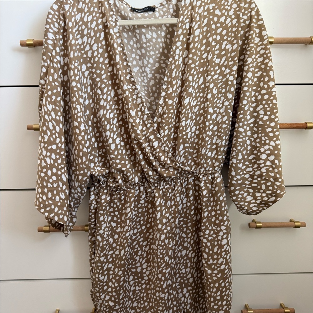 Stylish Brown and White Women's romper